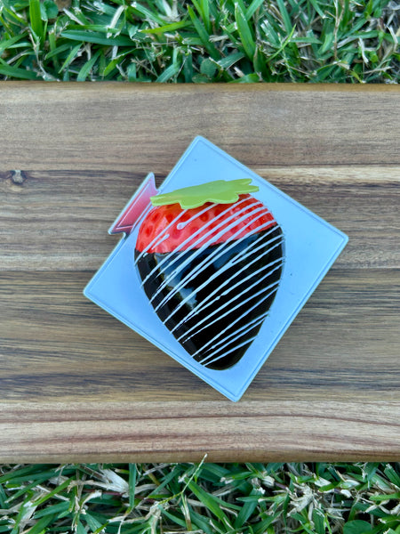 Individual Chocolate Covered Strawberry Mousse