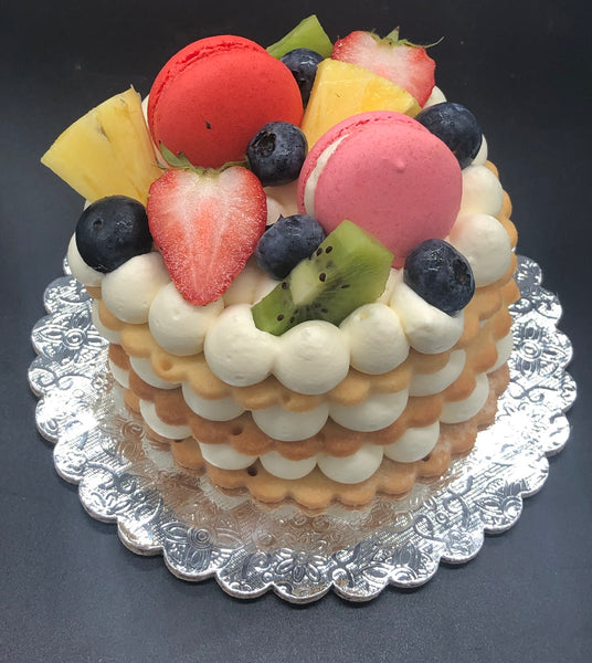 5” layered cream tart